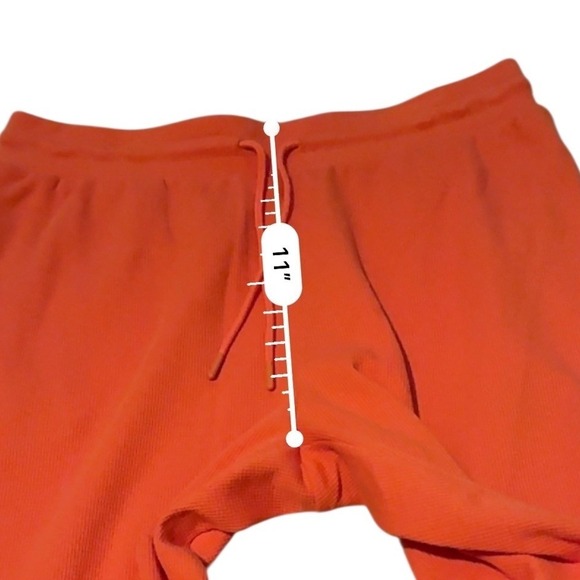 Aritzia Sunday Best Joggers Women's Medium Orange Waffle Knit Lounge Pants - Picture 7 of 8